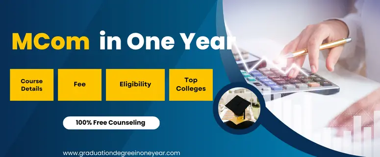 online MCom Course in one year